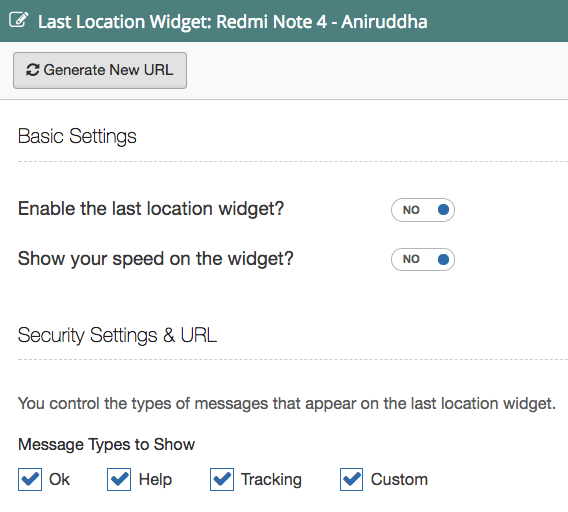 Configure Location Widget in SpotWalla