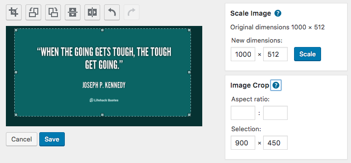 Cropping Images in WordPress