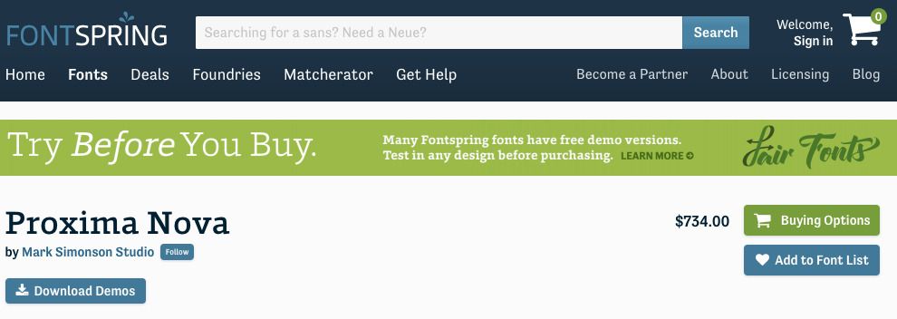 Font Spring Demo Download