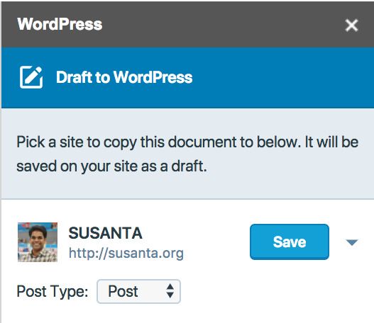 WordPress Add-on for Google Docs
