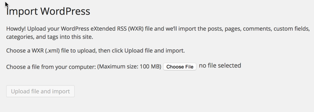 Upload Your XML File to Your Self-hosted Blog