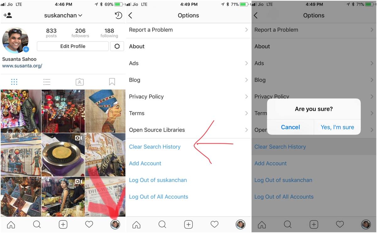 How to Clear Search History on Instagram