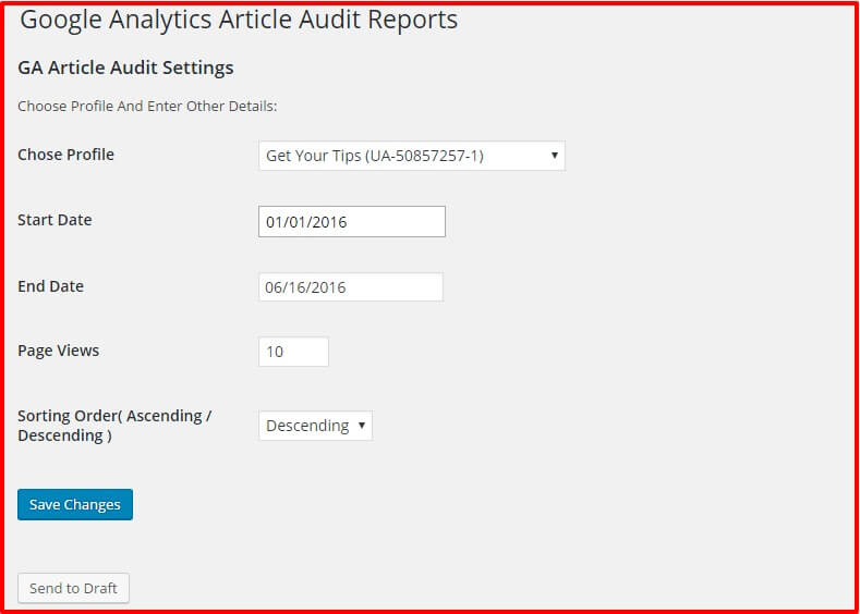 GA Article Audit ‹ Get Your Tips — WordPress